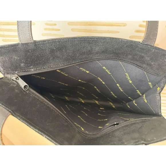 Subissati Vintage Black Leather & Suede Purse Tote Bag - Picture 4 of 4